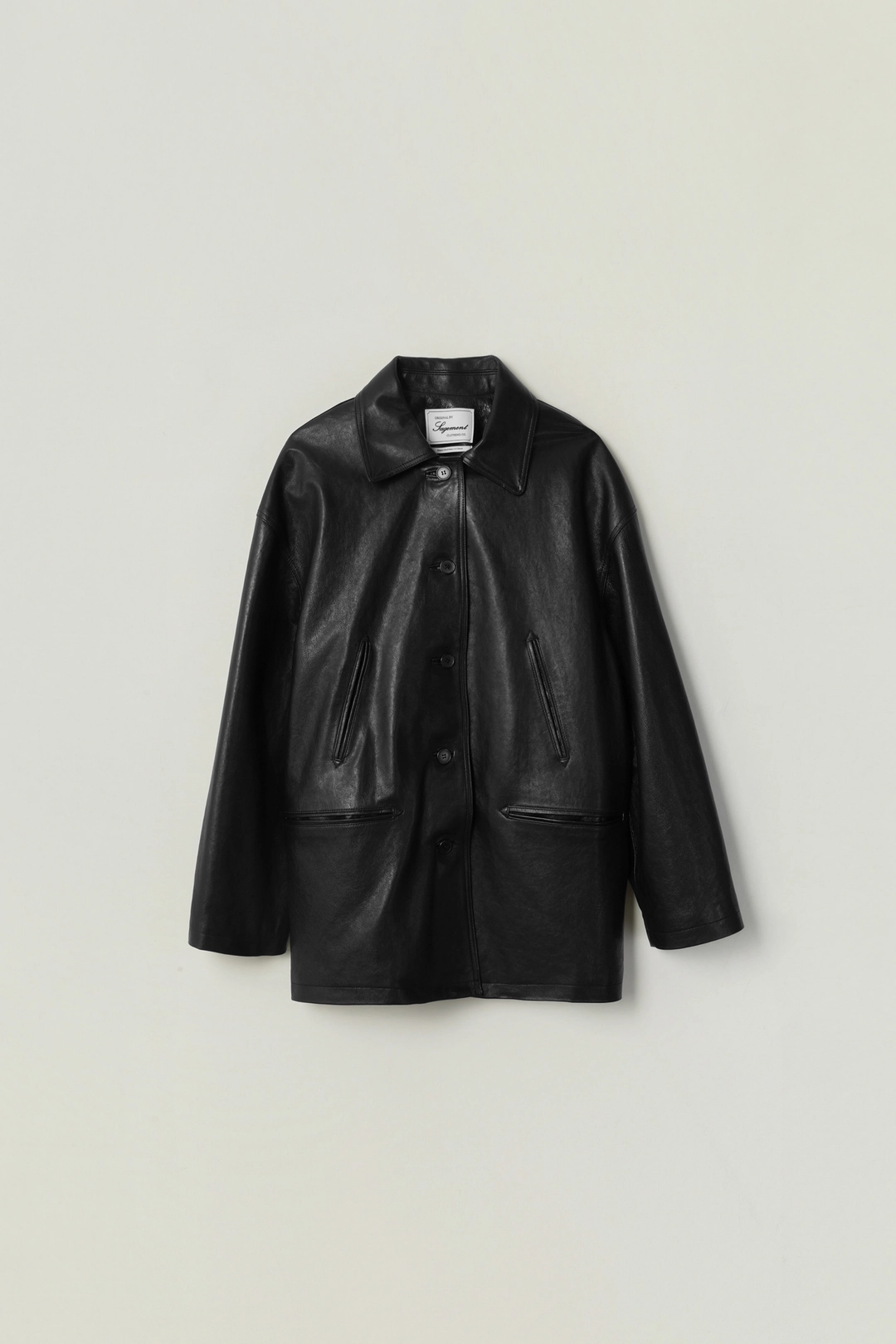 세이지먼트 HAMIL LAMSKIN LEATHER JACKET_BLACK 상품 이미지 1