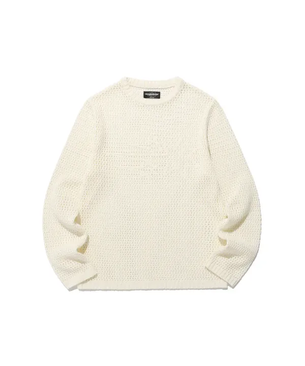 3stars l/s knit tee[white]