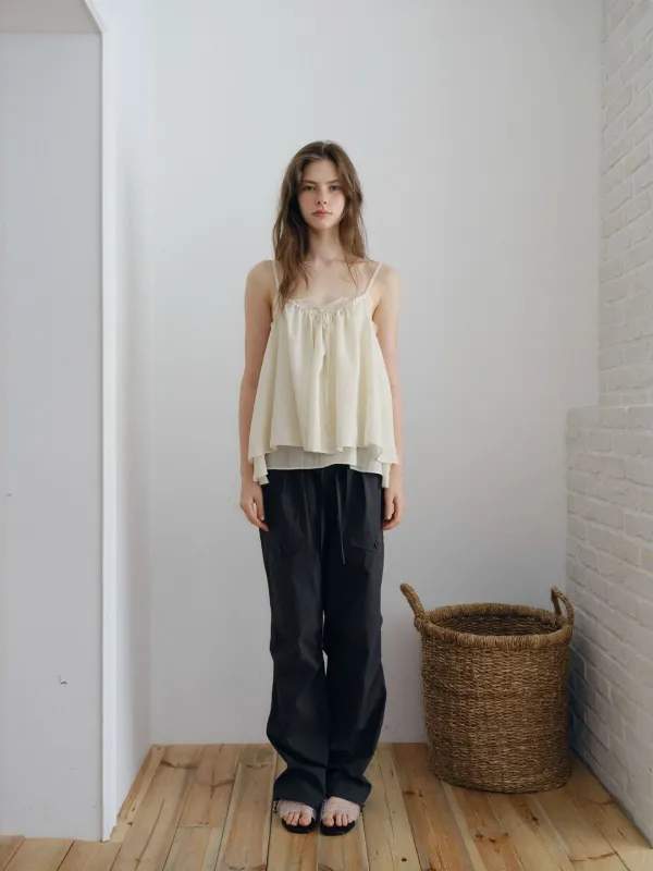 (1st)Lace Layered Sleeveless