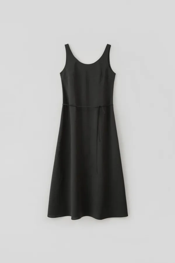 Nep linen Dress_Black
