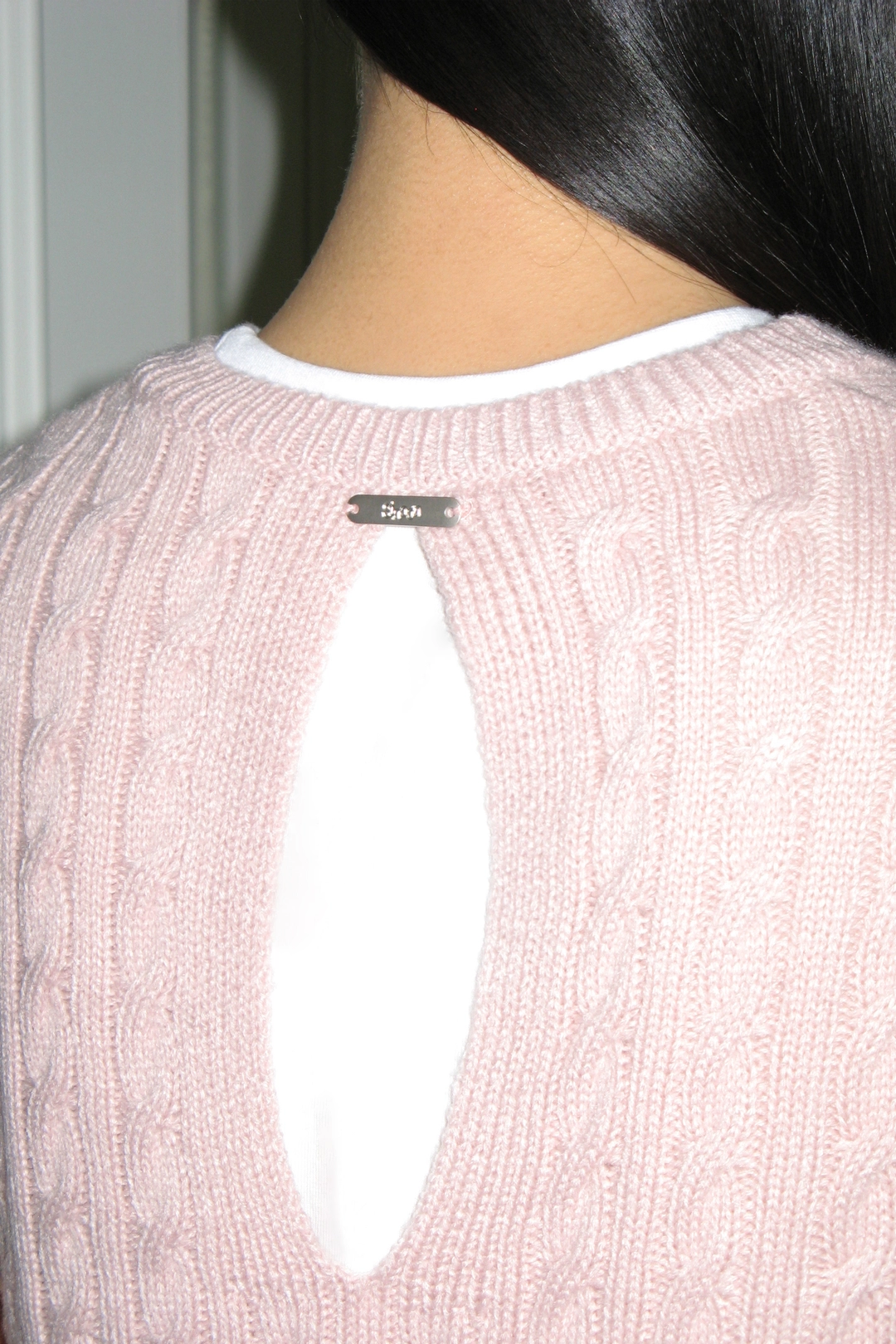 시눈 Fisher Slit Cable Knit Vest (Baby Pink) 상품 이미지 2