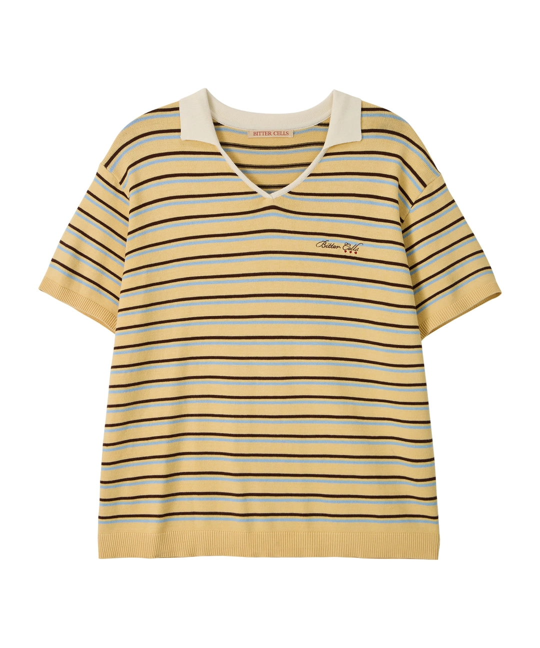 비터셀즈 Millie Stripe Collar Knit-Butter 상품 이미지 1