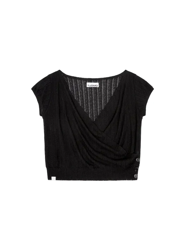 LIGHT LAYERED BOLERO [BLACK]