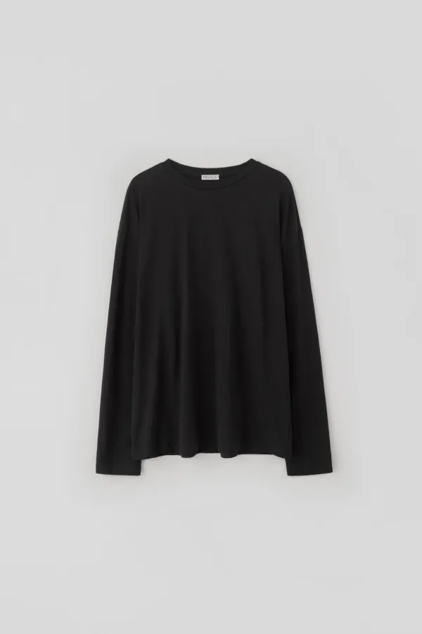 Light Cotton Long Sleeve T-Shirt_Black