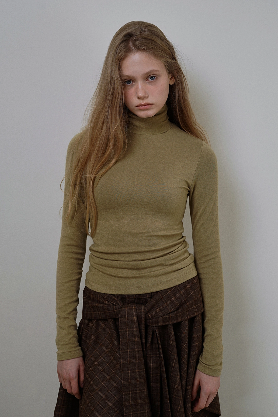 위드아웃썸머 Wool turtleneck top_mustard 상품 이미지 2