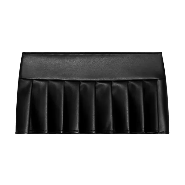 Embossed micro pleated skirt (Black)