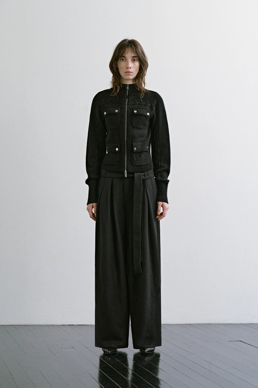 트리밍버드 4-Pocket Knit Zip-up [ Black ] 상품 이미지 2