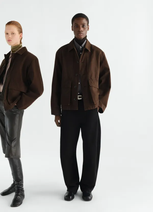 BOXY JACKET IN HEAVY GARMENT-DYED BROKEN TWILL