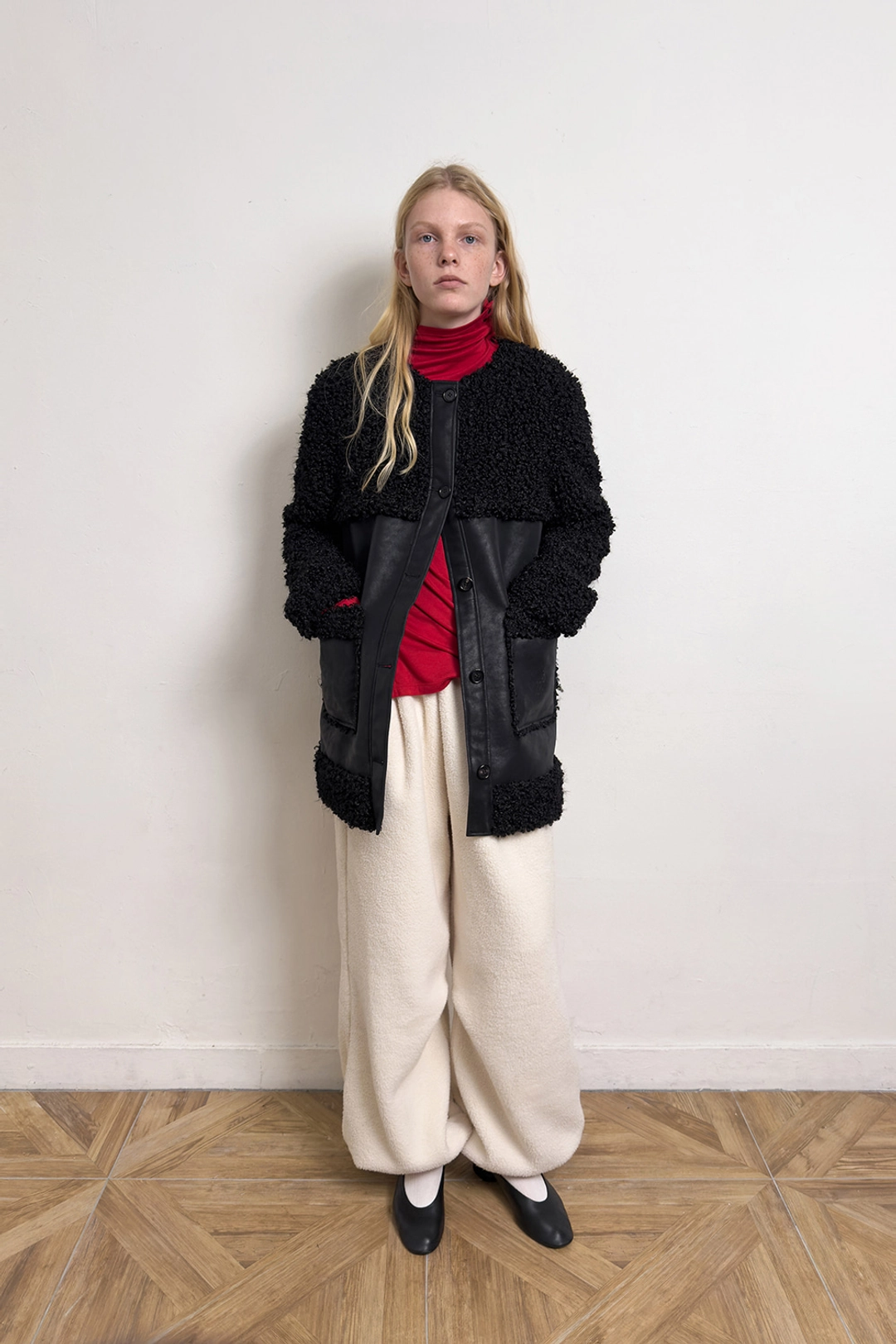 다이애그널 FUR SHEARLING COAT 상품 이미지 2
