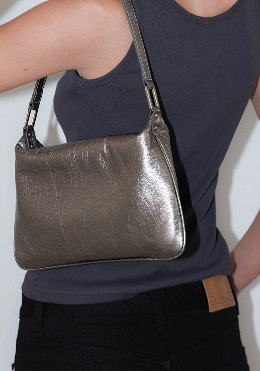 이브세이지 Glossy shoulder bag mini (Silver) 상품 이미지 2