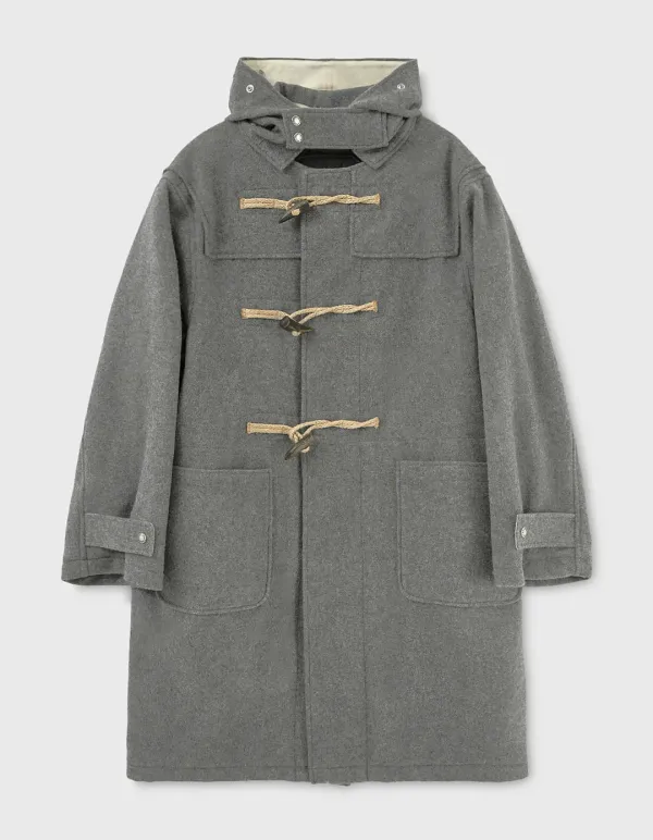 H WOOL DUFFLE COAT / Grey