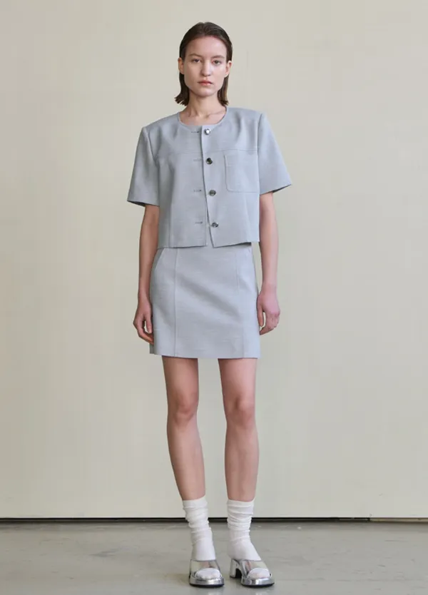 (SK-4926)IRENE HIGH WAIST MINI SET-UP SKIRT