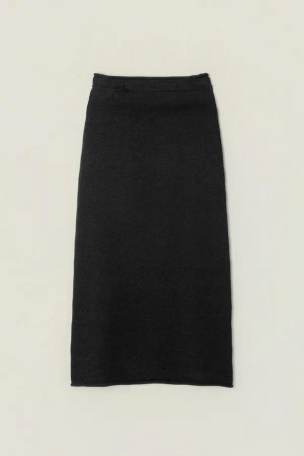 MORIN LONG KNIT SKIRT_BLACK