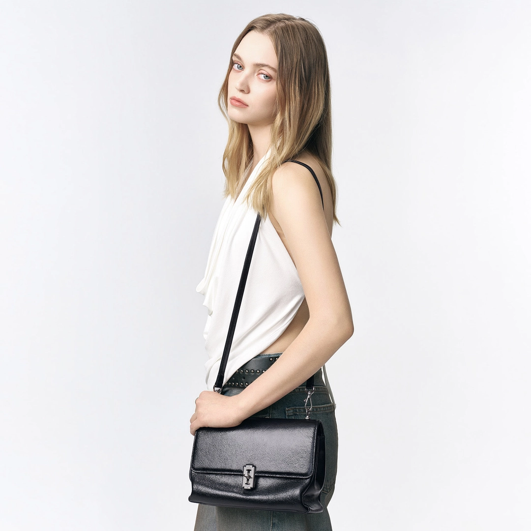 분크 Baguette Shoulder S (바게트 숄더 스몰) Black 상품 이미지 2
