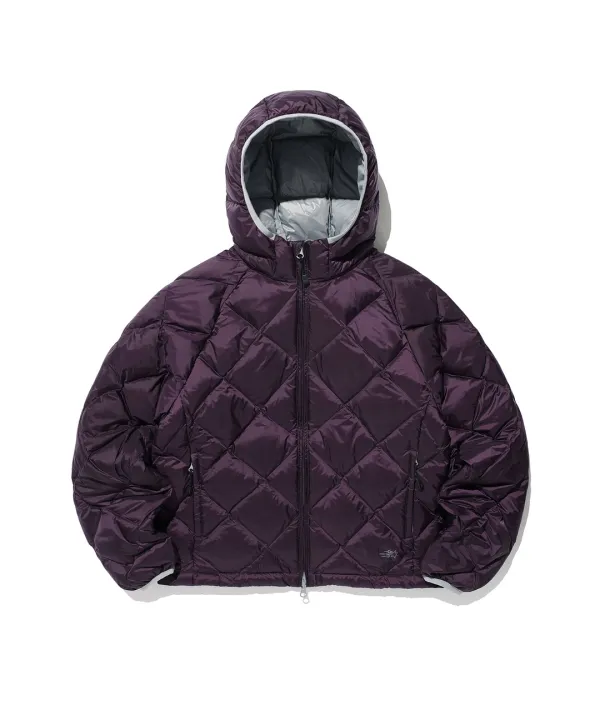 hooded light down jacket[purple]