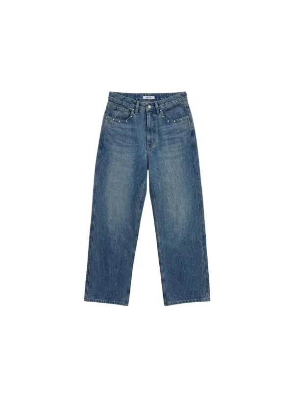 [9/18 순차발송]Studded Denim Pants Blue_F263DE06