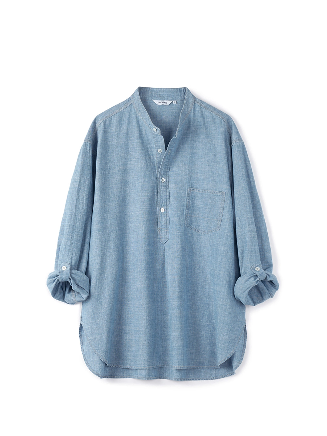 파르티멘토 Chambray Denim Pullover Shirts_Light Blue 상품 이미지 3