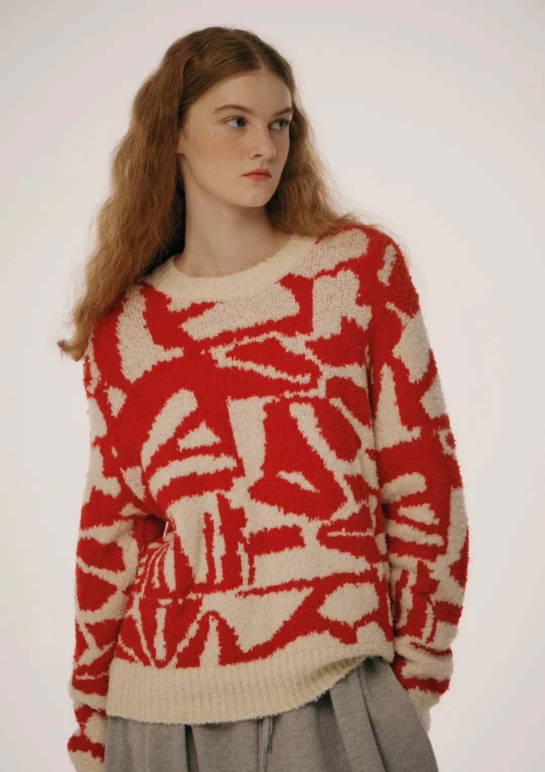 오픈도어 Like Pattern Knit Red 상품 이미지 2