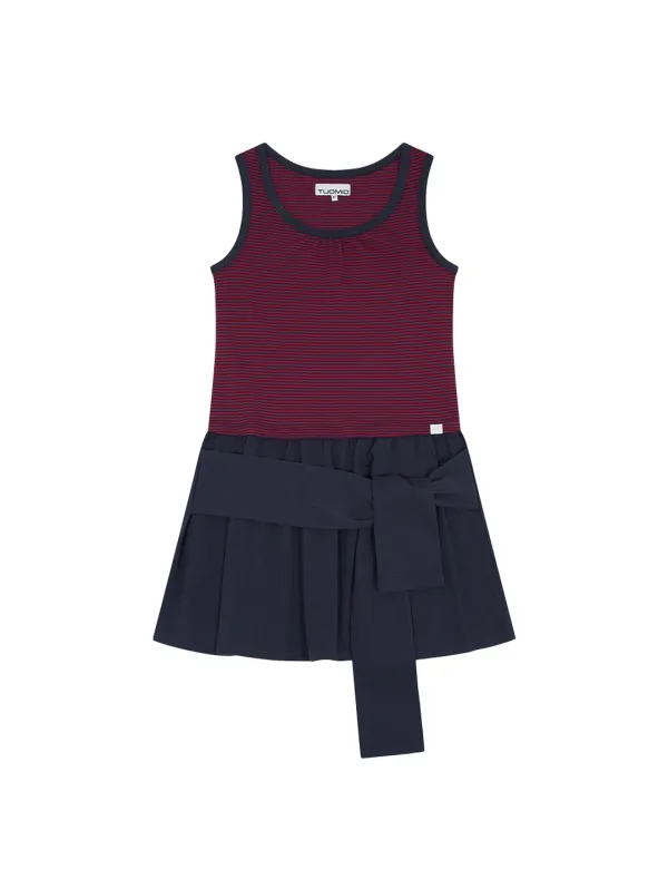 STRIPE TIE DRESS [NAVY]