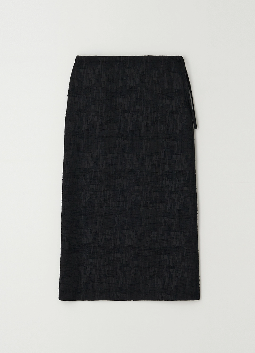 스텝어라운드 [1차] Tweed drawstring long skirt_BLACK 상품 이미지 1