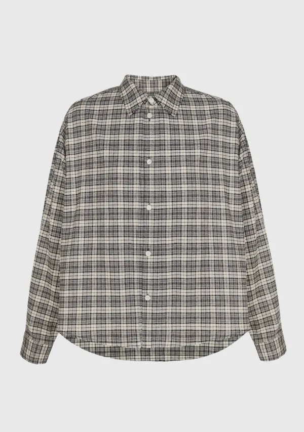 3rd) French Check Shirt Black