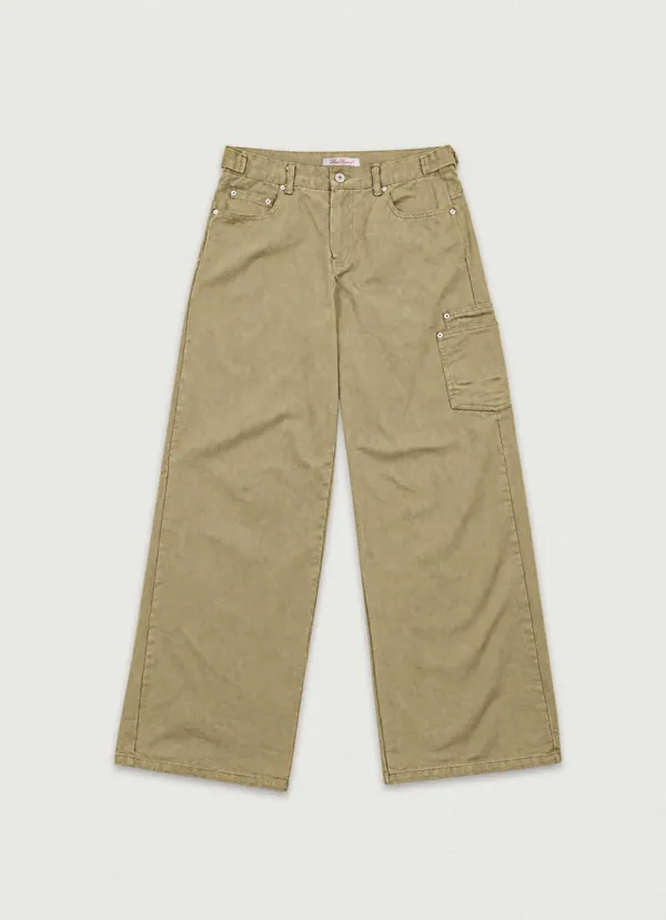 Hue Washed Cargo Pants [beige]