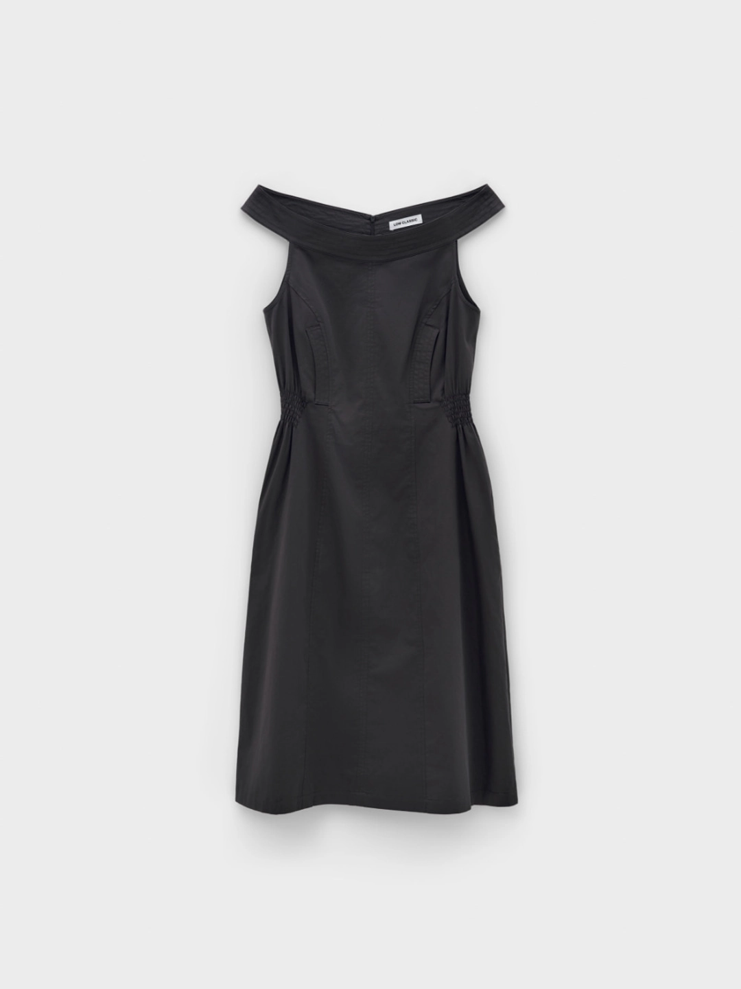 로우클래식 Off Shoulder Cotton Dress_Charcoal 상품 이미지 1