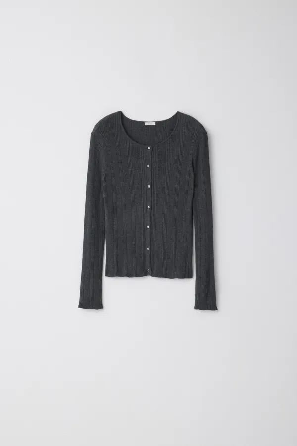 [2차] Woody Cardigan_Charcoal