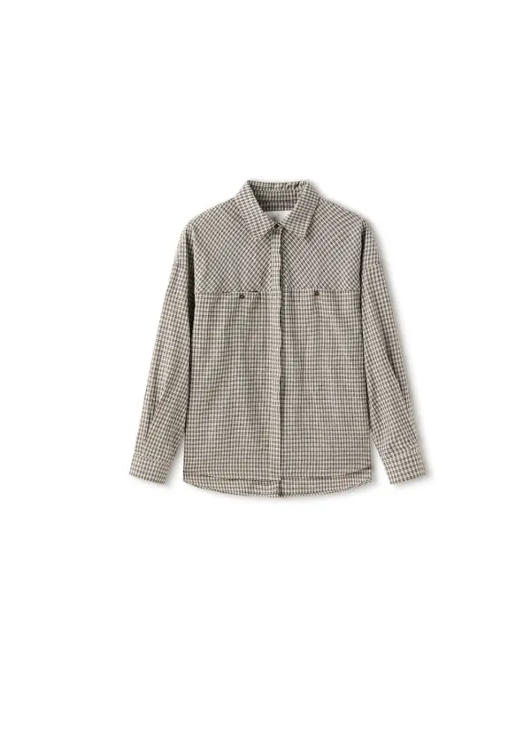 CODY check overfit shirt_brown