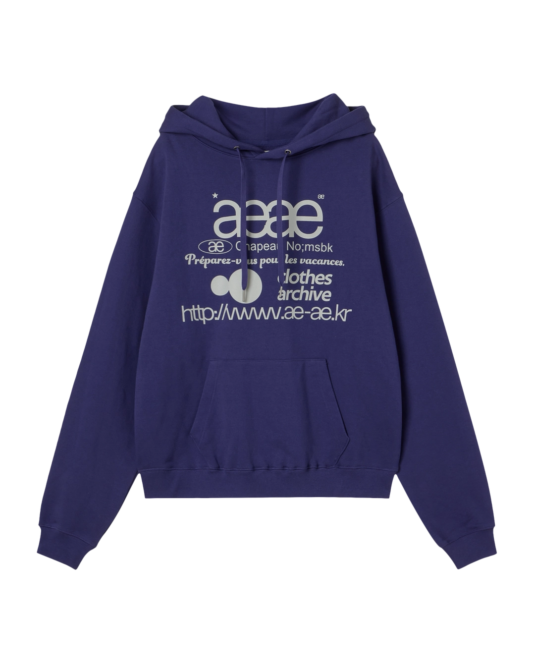 에이이에이이 WEB LOGO LOOSED HOODIE [BLUE] 상품 이미지 2