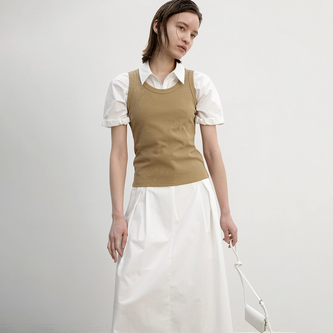 아뜰리에 나인 (OP-6181)ESSENTIAL COLLAR SHIRT DRESS 상품 이미지 2