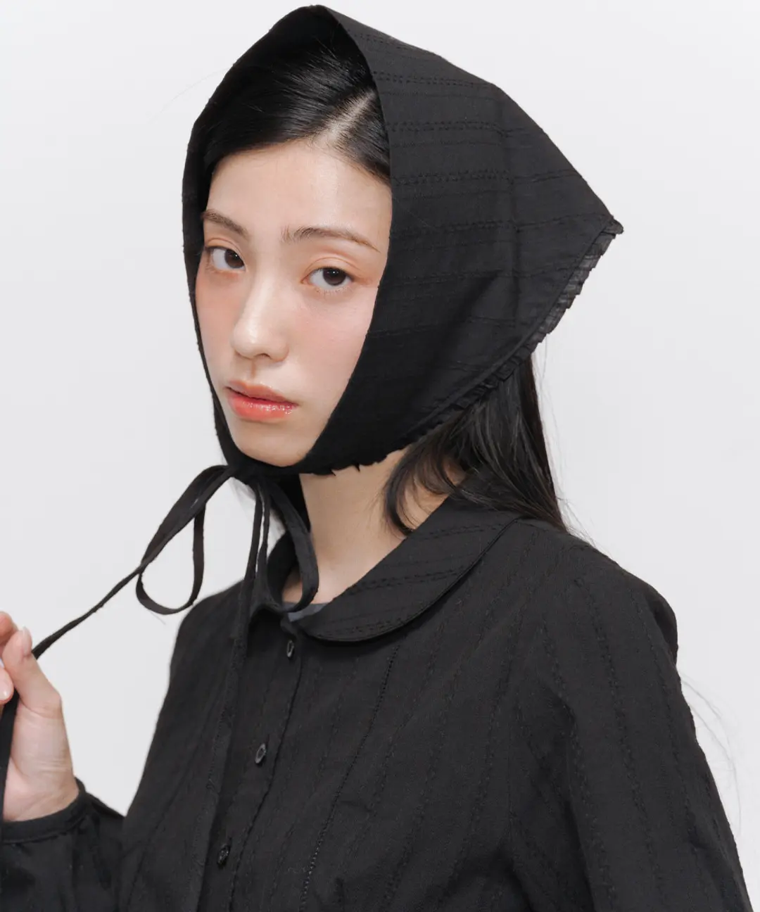 미세키서울 Shirt scarf BLACK 상품 이미지 2