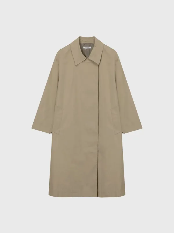 Cotton Double Front Coat (Beige)