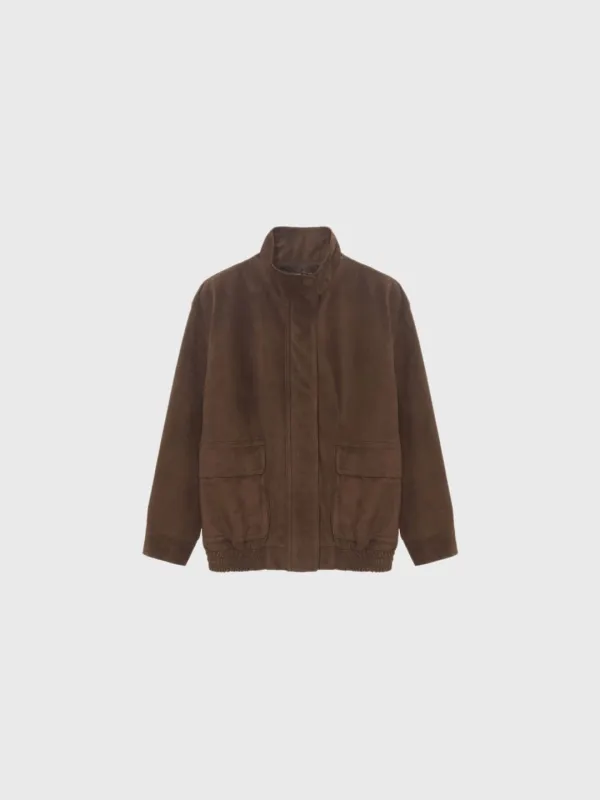 [Exclusive] Suede high neck jumper (camil / khaki)