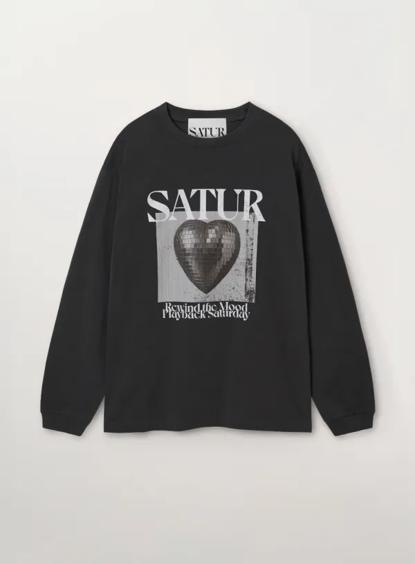 Mirrorball Graphic Long Sleeve - Charcoal