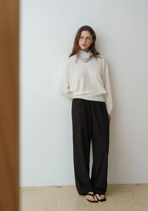 STRING TWO-WAY BAND PANTS_BROWN_OF1C2XPL02BRW