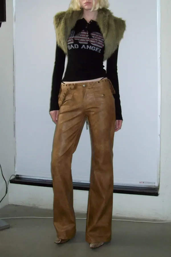 Western Fanny Pack Pants Brown