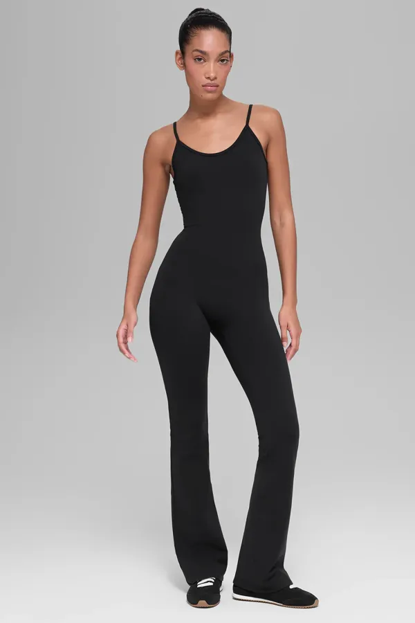 Airbrush Bootcut One And Done Onesie - Black