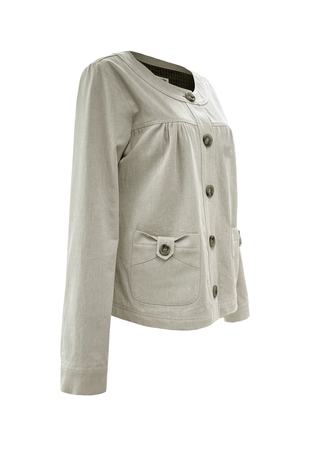 체메씨 BLUSH BOW ROUND JACKET (SAND) 상품 이미지 2