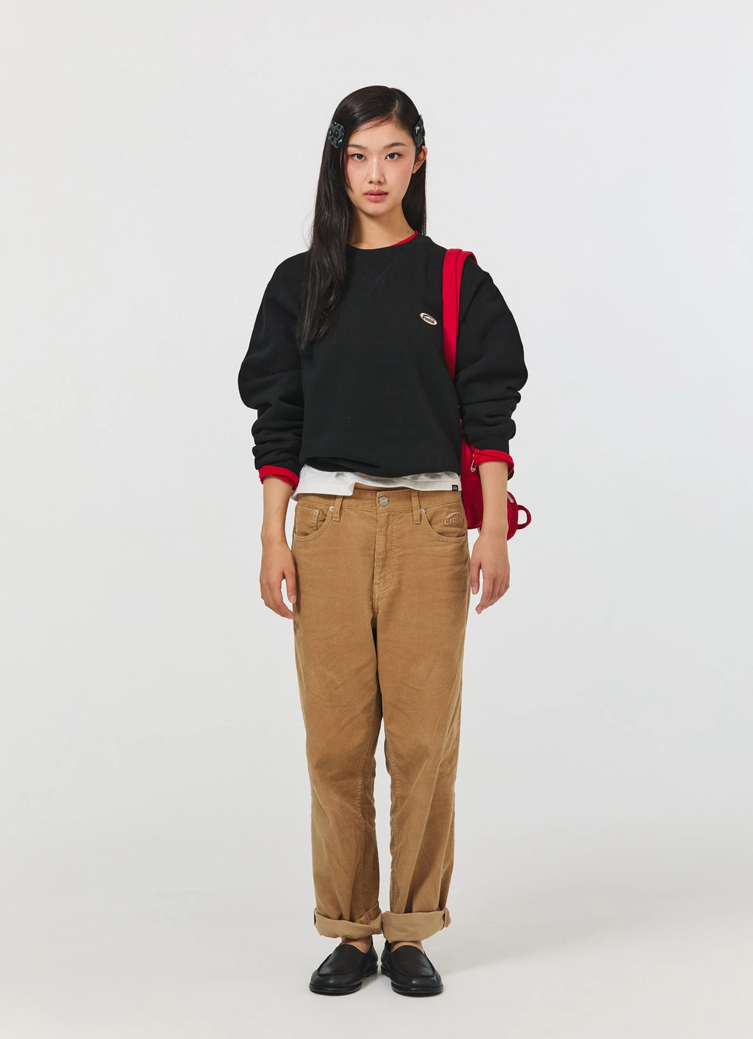 이미스 RUBBER PATCH SWEAT SHIRT-BLACK 상품 이미지 2