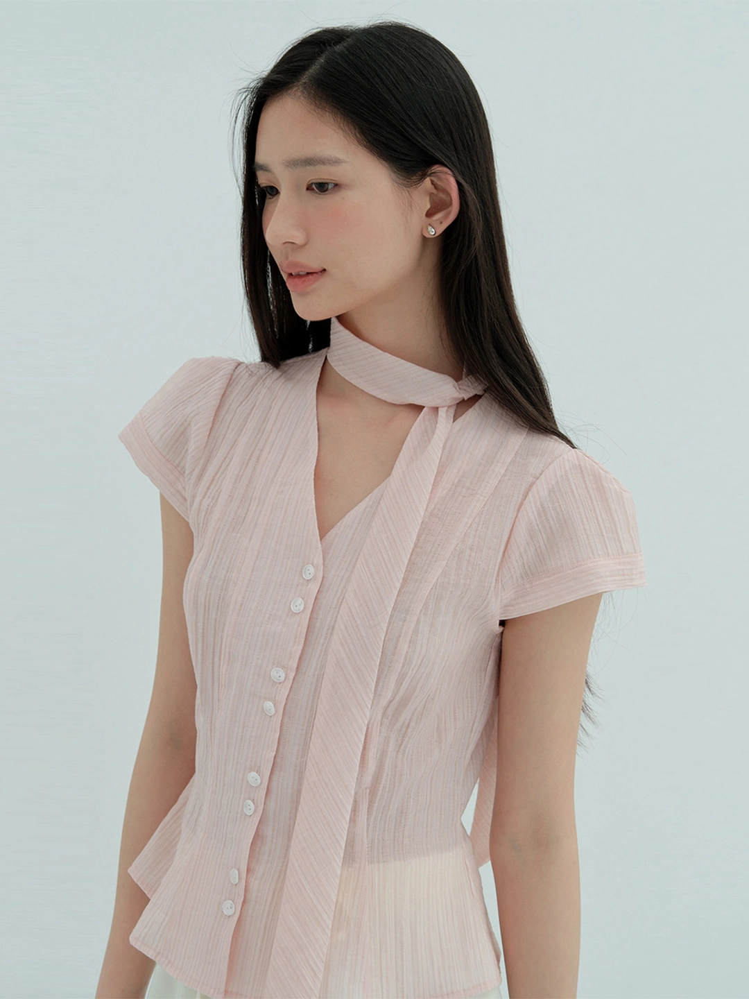 플로움 Sora Tie Blouse(4Color) 상품 이미지 2