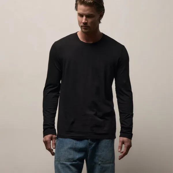 Long Sleeve Crew Neck - Black