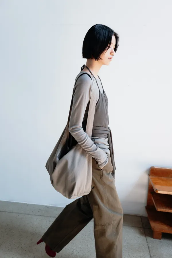 Wool Slim T-Shirt (Ivory / Gray / Light Beige / Khaki / Dark Gray)