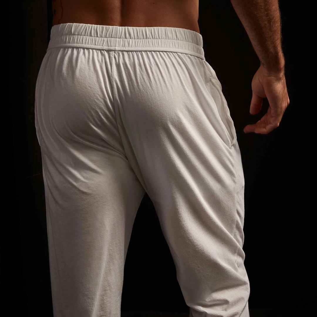 제임스펄스 Luxe Lotus Jersey Tapered Lounge Pant - White 상품 이미지 3