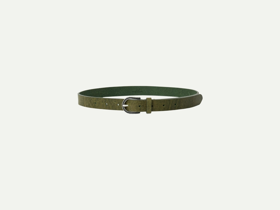 비아플레인 Via Leather belt (Green) - viaplain 상품 이미지 1