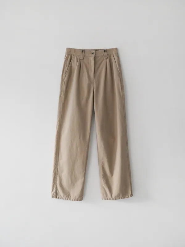 Pilo Slub Cotton Pants (Beige)