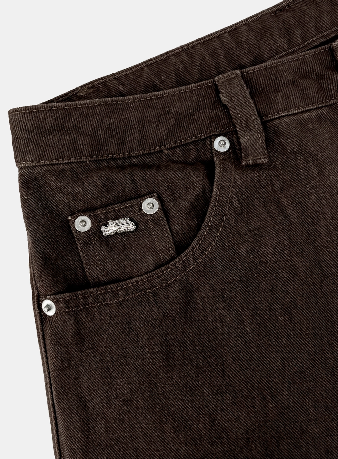 배드블러드 [w-pts26-042] 701 Semi Curved Fit Pants - Brown 상품 이미지 2