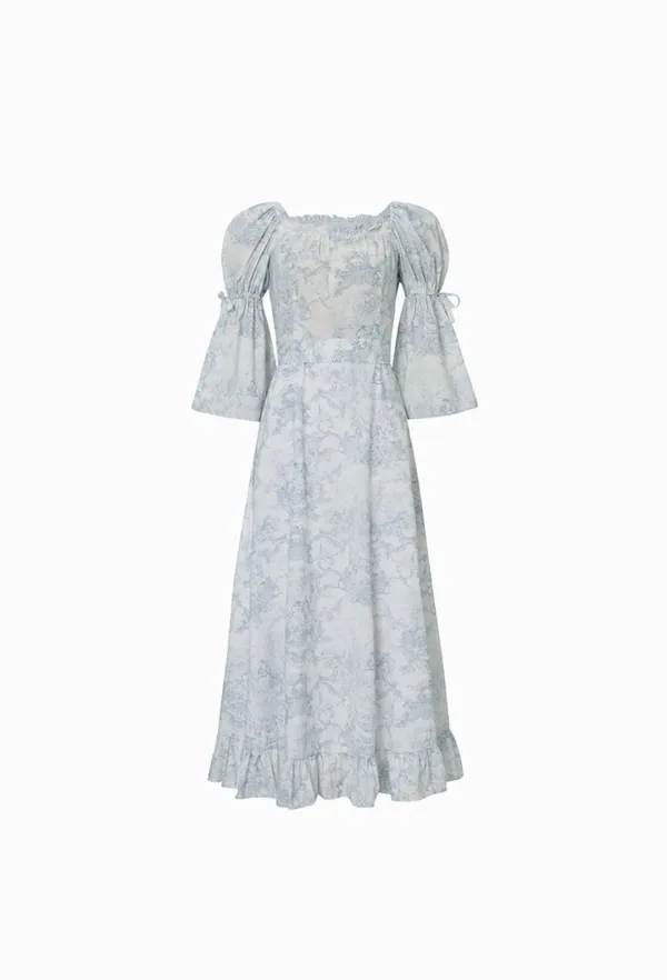 Jane Flare Home Dress (Sky Blue)
