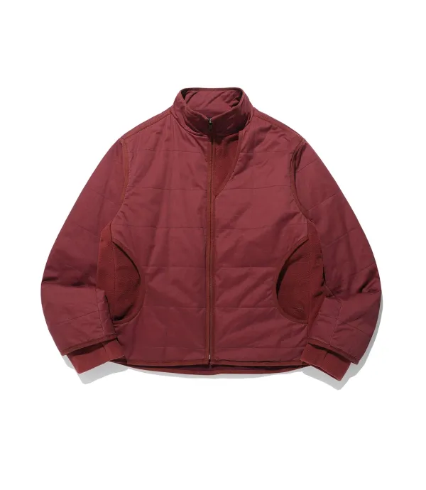 cotton washed quilting jacket[burgundy]