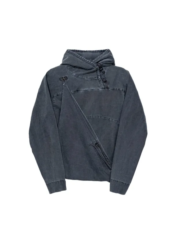 Dyed Scarf Bag Hoodie